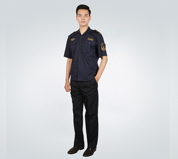 中国海事男士夏季短袖衬衫套装