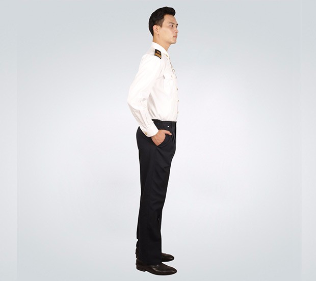 中国海事男士春秋季长袖衬衫套装